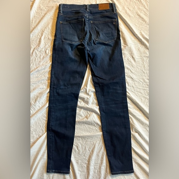 Madewell Women's Dark Blue 9 inch High Rise Skinny Jeans Waist 25 - Picture 9 of 12